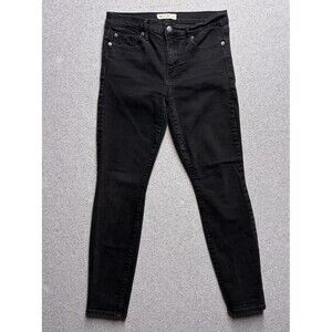 Gap 1969 True Skinny Jeans Black Denim Women's Size 29S Short Stretch